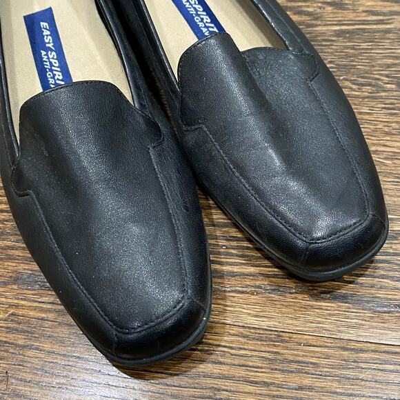Easy Spirit Anti-Gravity Black Leather Loafers Size 7.5 AA Rubber Sole Shoes - Picture 10 of 13